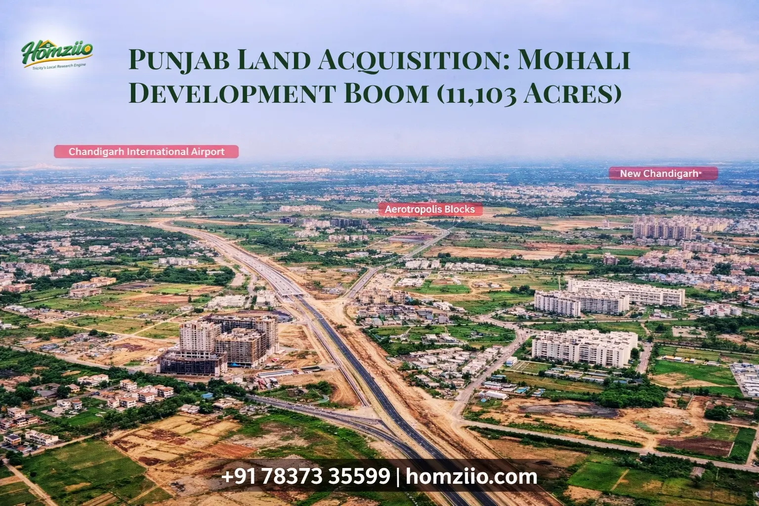 Punjab Land Acquisition 2026: 11,103 Acres Mohali Growth Boom