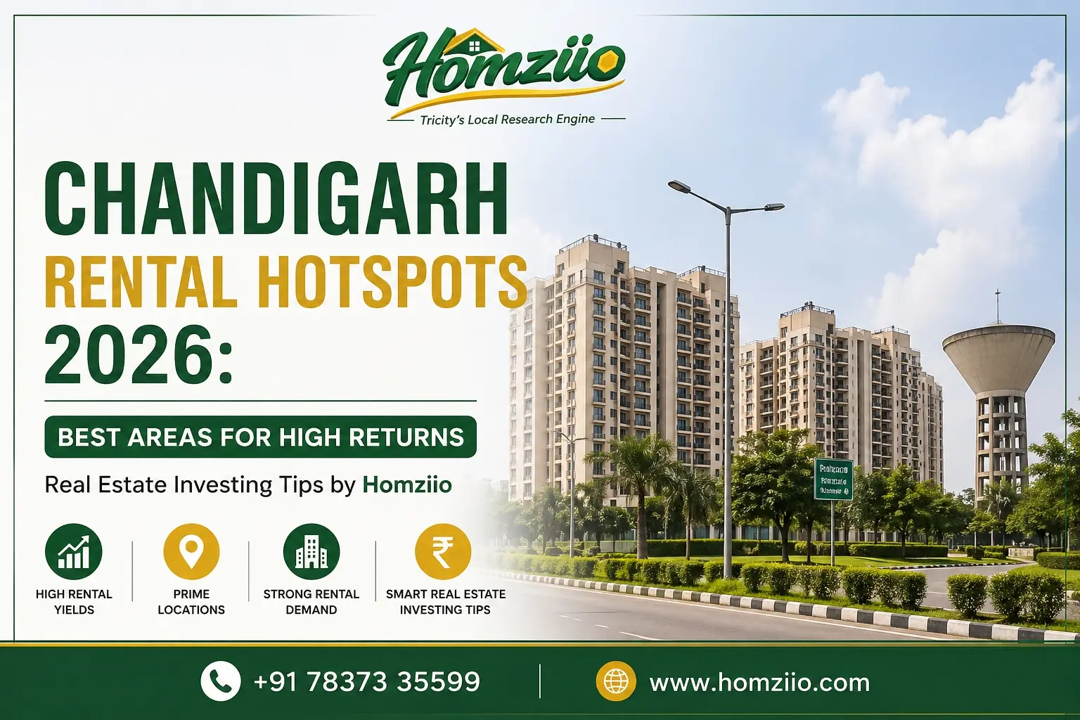 Chandigarh Rental Yield Hotspots 2026: Best Areas for High Returns | Real Estate Investing Tips by Homziio