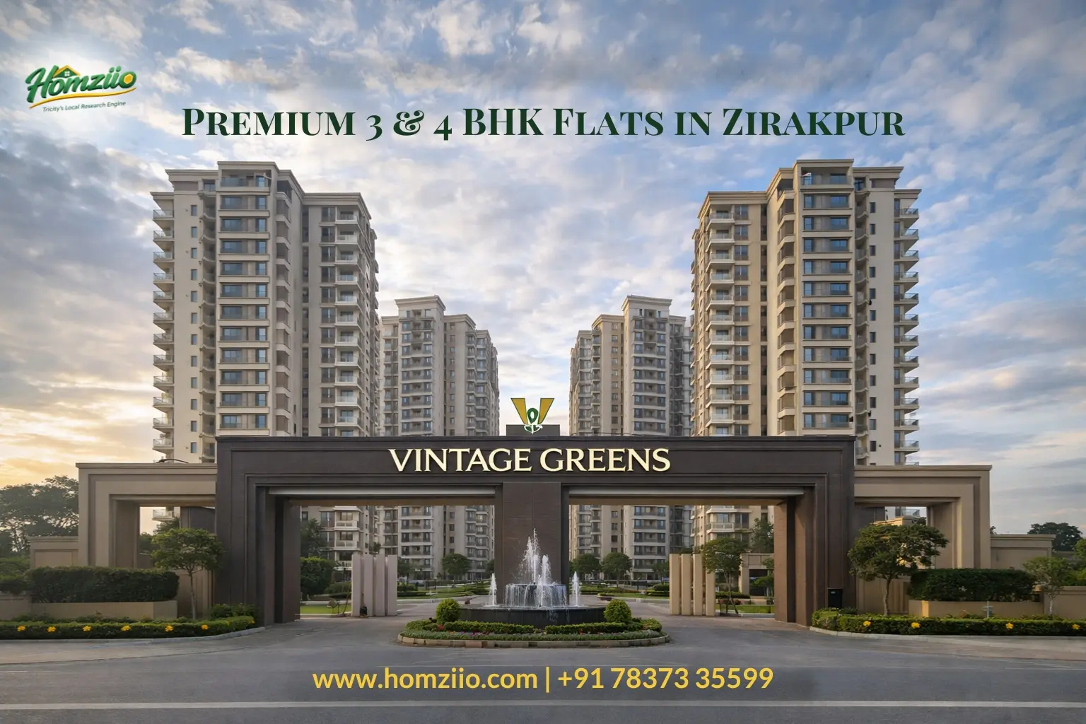 Vintage Greens Zirakpur | Premium 3 & 4 BHK Flats Near Chandigarh