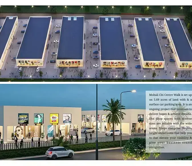 MCC Walk Mohali: Luxury Commercial Retail on Airport Road | Ready to Move Shops & Showrooms – elevation