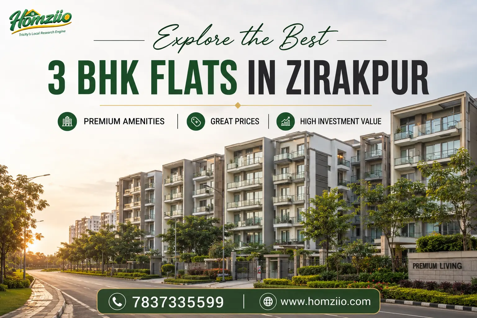 Best 3BHK Luxury Flats in Zirakpur - Top Projects, Prices & Smart Buying Guide