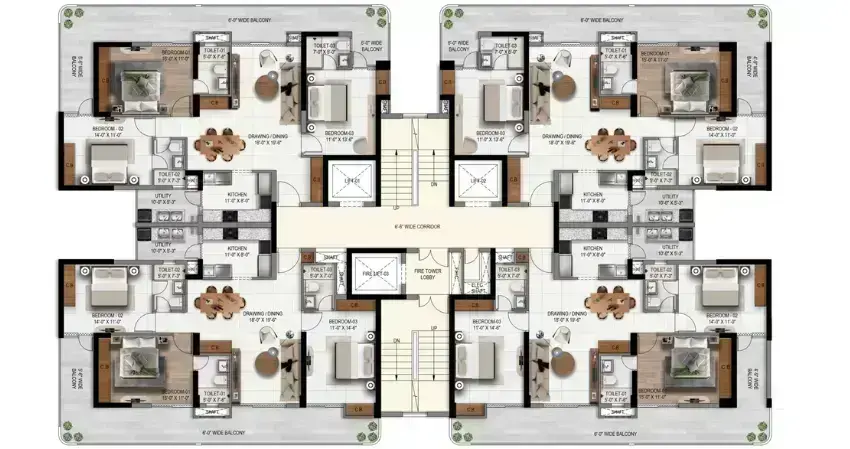 Aarv Twin Towers Mohali: Luxury 3 BHK High-Rise Apartments in SAS Nagar | Best Residential Projects in Mohali – gallery image 13