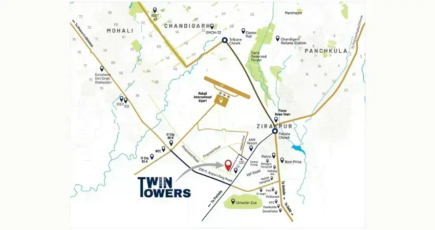 Aarv Twin Towers Mohali: Luxury 3 BHK High-Rise Apartments in SAS Nagar | Best Residential Projects in Mohali – lobby