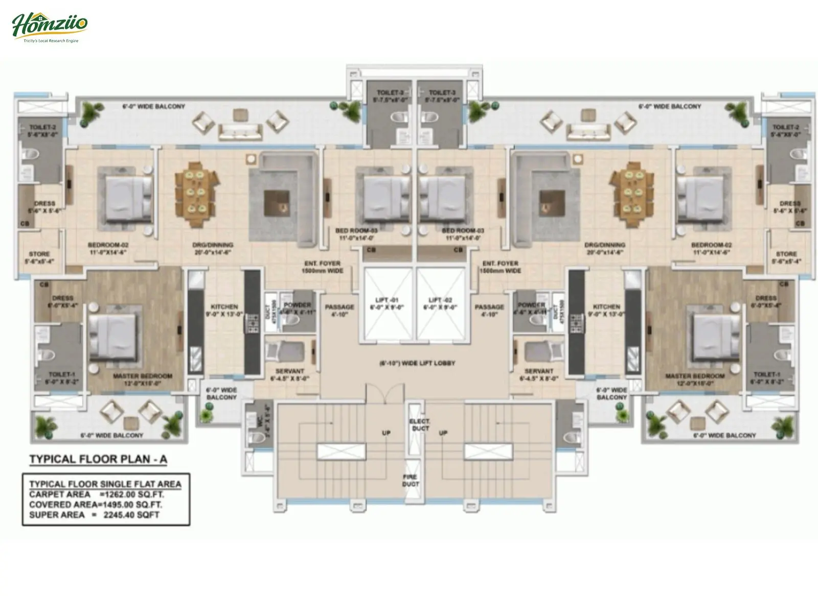 Typical Floor Plan - A floor plan