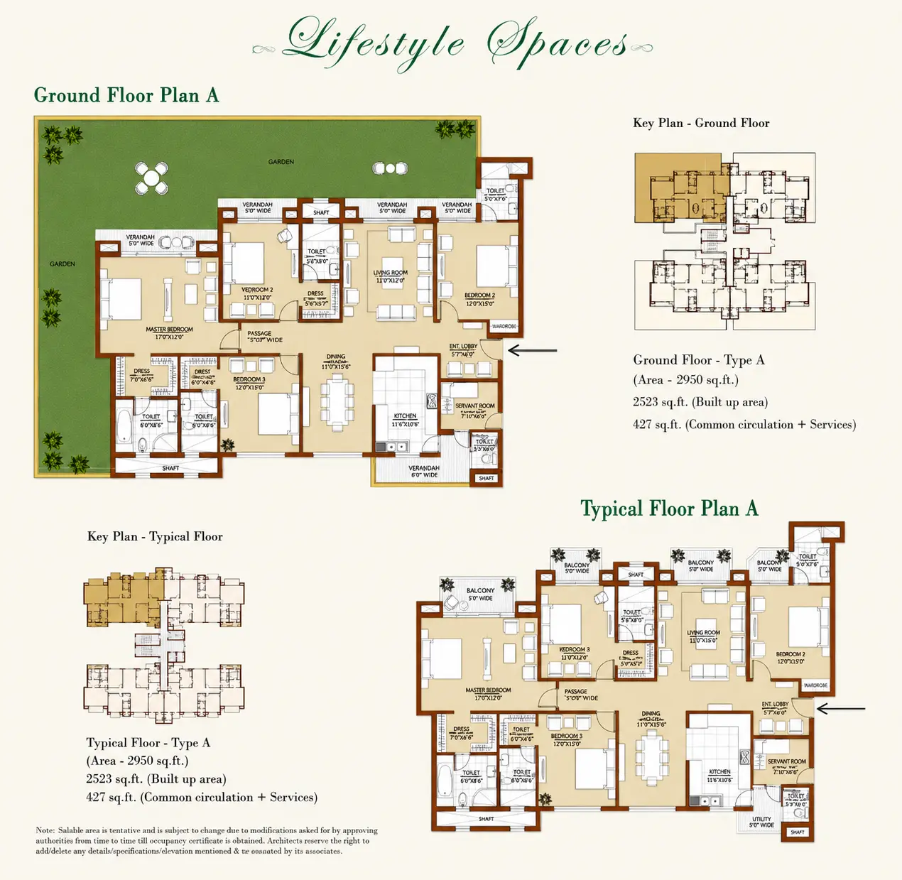 Type A (4BHK+1) floor plan