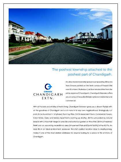 Omaxe Chandigarh Extension Mullanpur brochure page 3