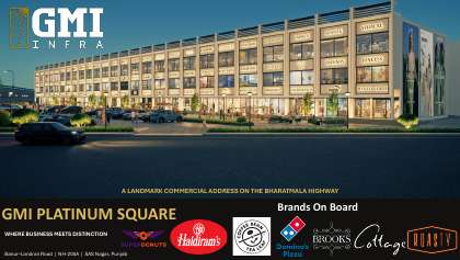 GMI Platinum Square Commercial SCO Showrooms & Bay Shops on Banur-Landran Road, Mohali brochure page 1