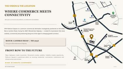 GMI Platinum Square Commercial SCO Showrooms & Bay Shops on Banur-Landran Road, Mohali brochure page 2
