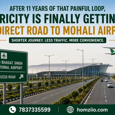 New Direct Road from Chandigarh to Mohali Airport Approved in 2026 — Tricity Residents Save Up to 4 km on Every Trip