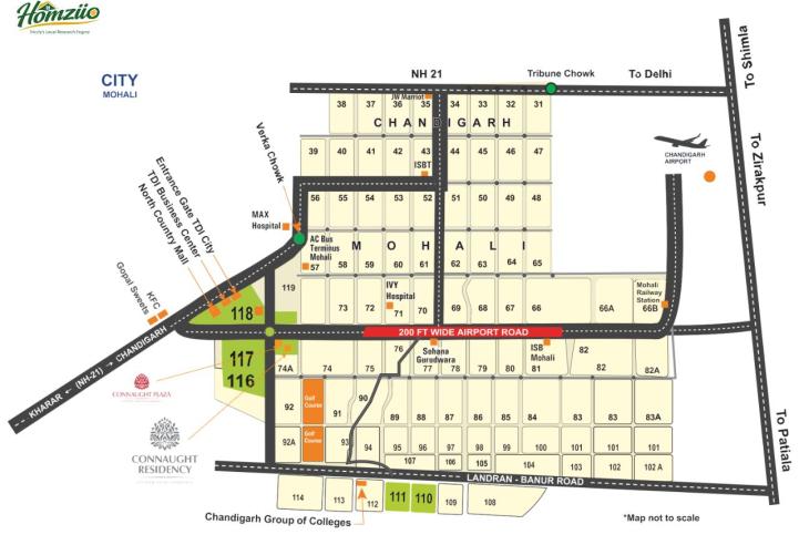 Connaught Residency Mohali: Luxury Apartments in Sector 74A | High Rise Projects in Mohali by TDI – landscape