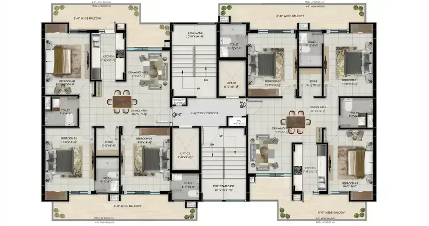 Evermark The Ethereal Zirakpur: Luxury 3 BHK Apartments in Ramgarh Bhudda | Best Residential Projects in Zirakpur – gallery image 13