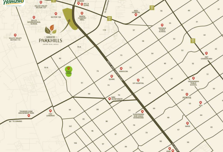 Gillco Parkhills – Luxury 2, 3 & 4 BHK Apartments in Sector 126, Mohali in Kharar – swimming pool