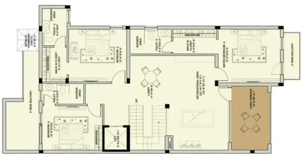Gloria Luxury Villas Riverdale Aerocity Mohali | 5 BHK Luxury Villas in Mohali Aerocity | GMADA Approved Project – terrace