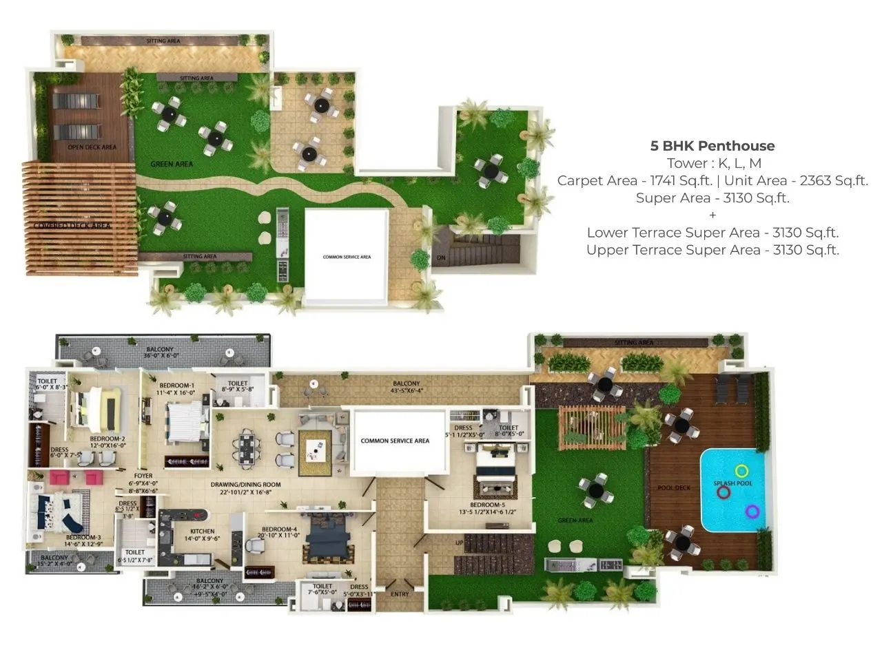 5bhk-penthouse floor plan