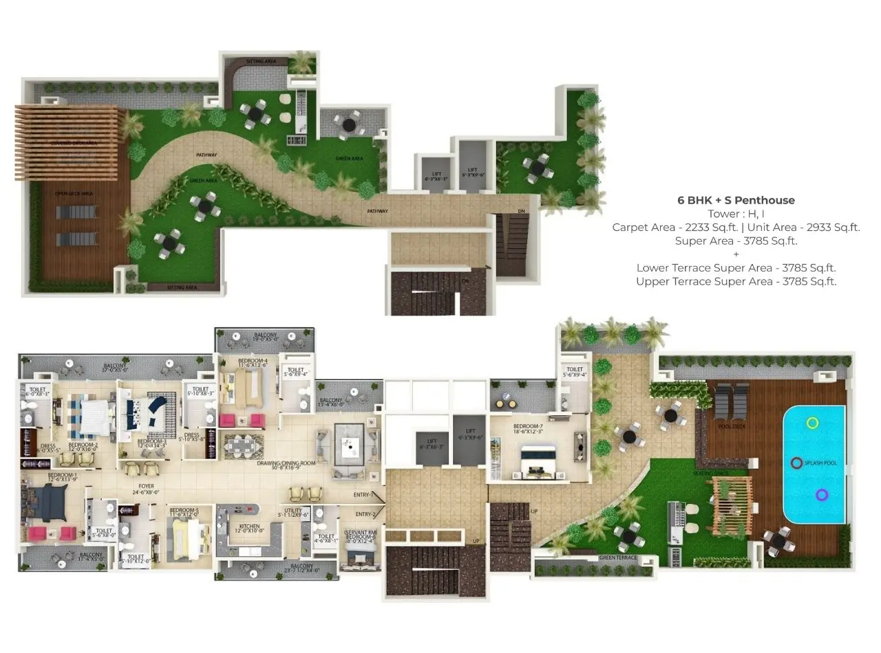 6bhk+s-penthouse floor plan