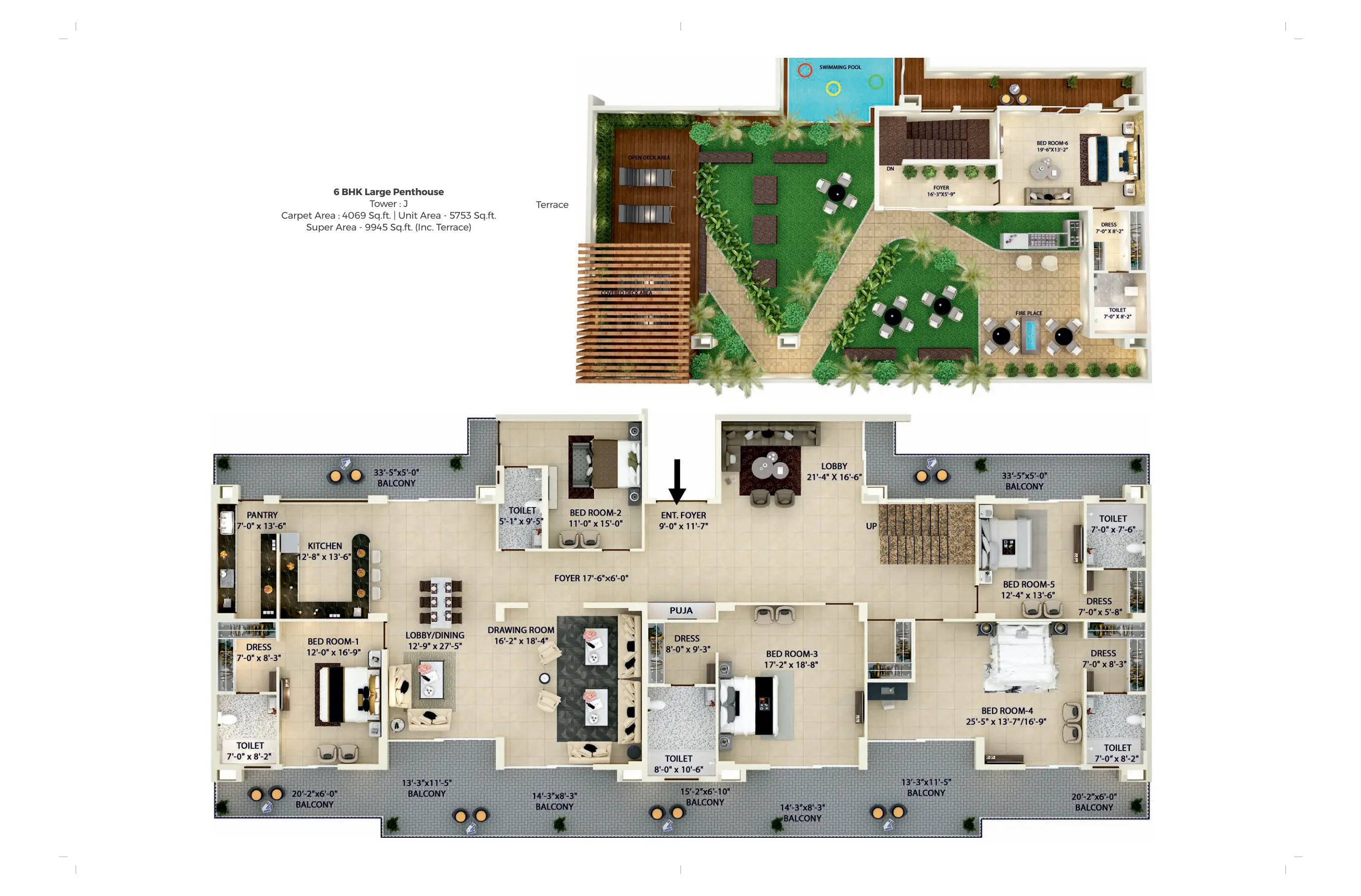 6bhk floor plan