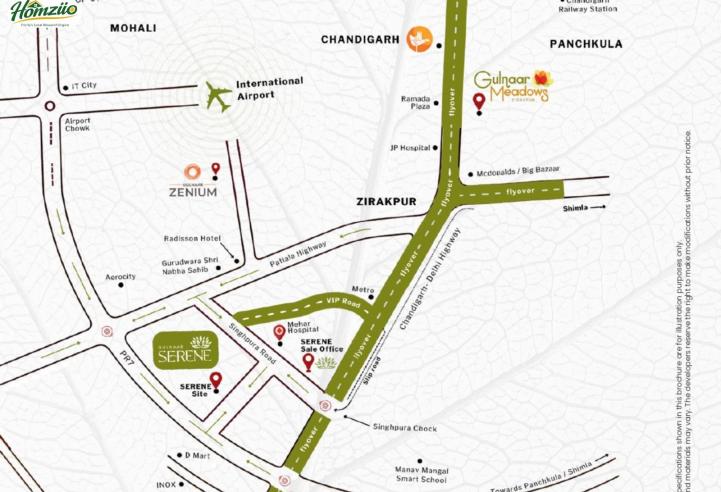 Gulnaar Serene Zirakpur | 3+1 BHK Residences – gallery image 14