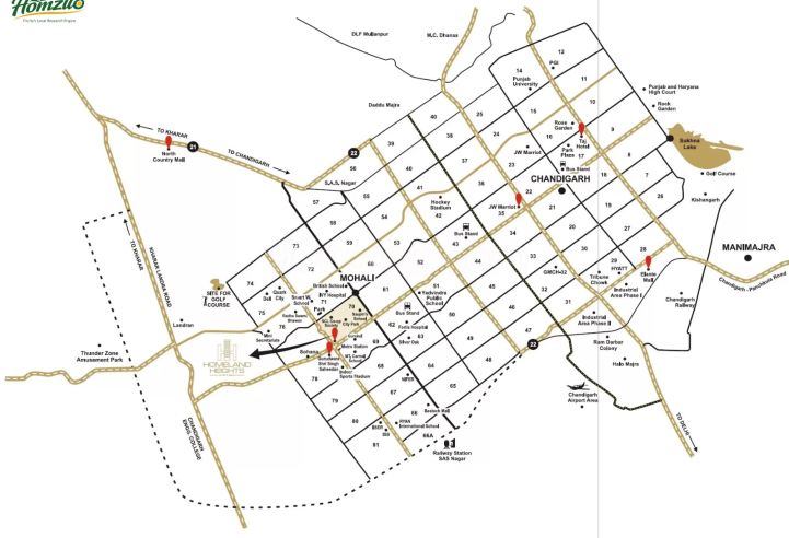 Homeland Heights Mohali Sector 70 : Luxury 3/4/5 BHK High Rise Apartments – gallery image 13
