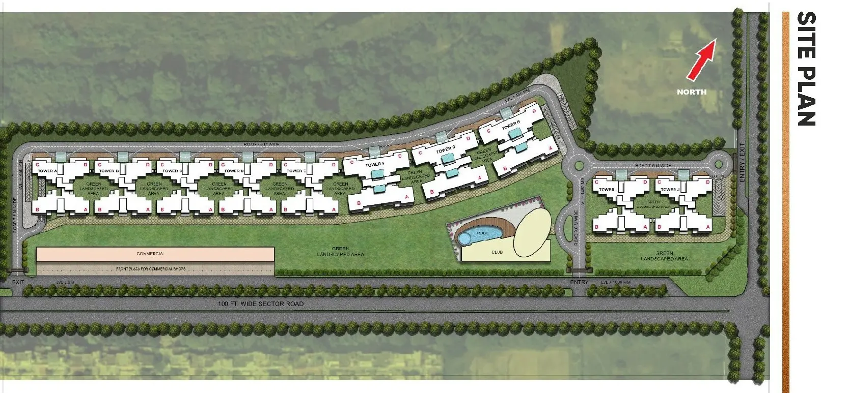 The Medallion Aurum Sector 67 Mohali | 3 & 4 BHK Luxury Apartments | Upcoming Residential Projects in Mohali – lobby