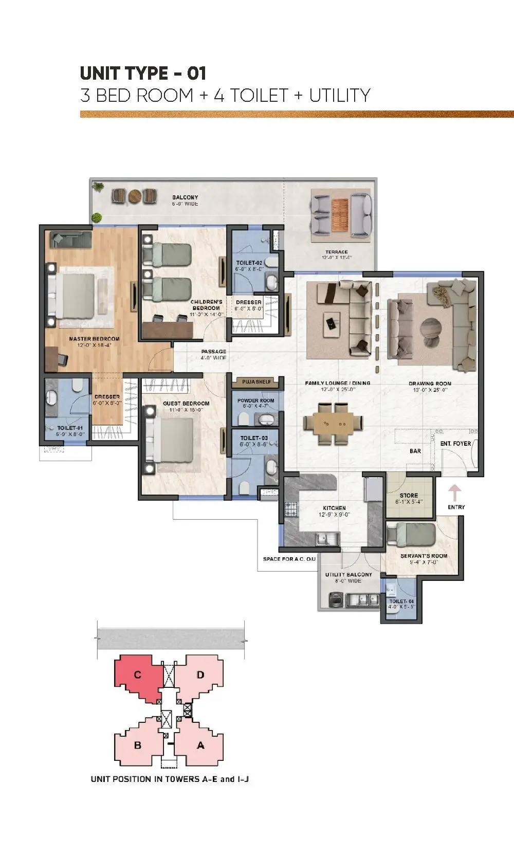 The Medallion Aurum Sector 67 Mohali | 3 & 4 BHK Luxury Apartments | Upcoming Residential Projects in Mohali – gallery image 12