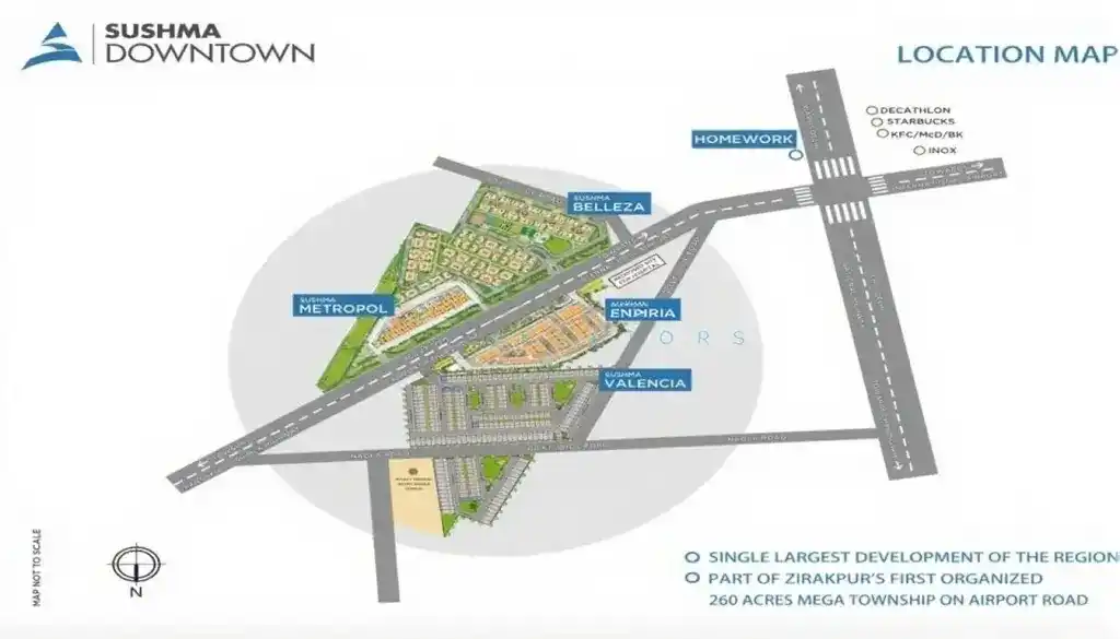 Sushma Empiria Mohali Commercial Property for Sale | Grade-A Office Spaces & Showrooms – common area