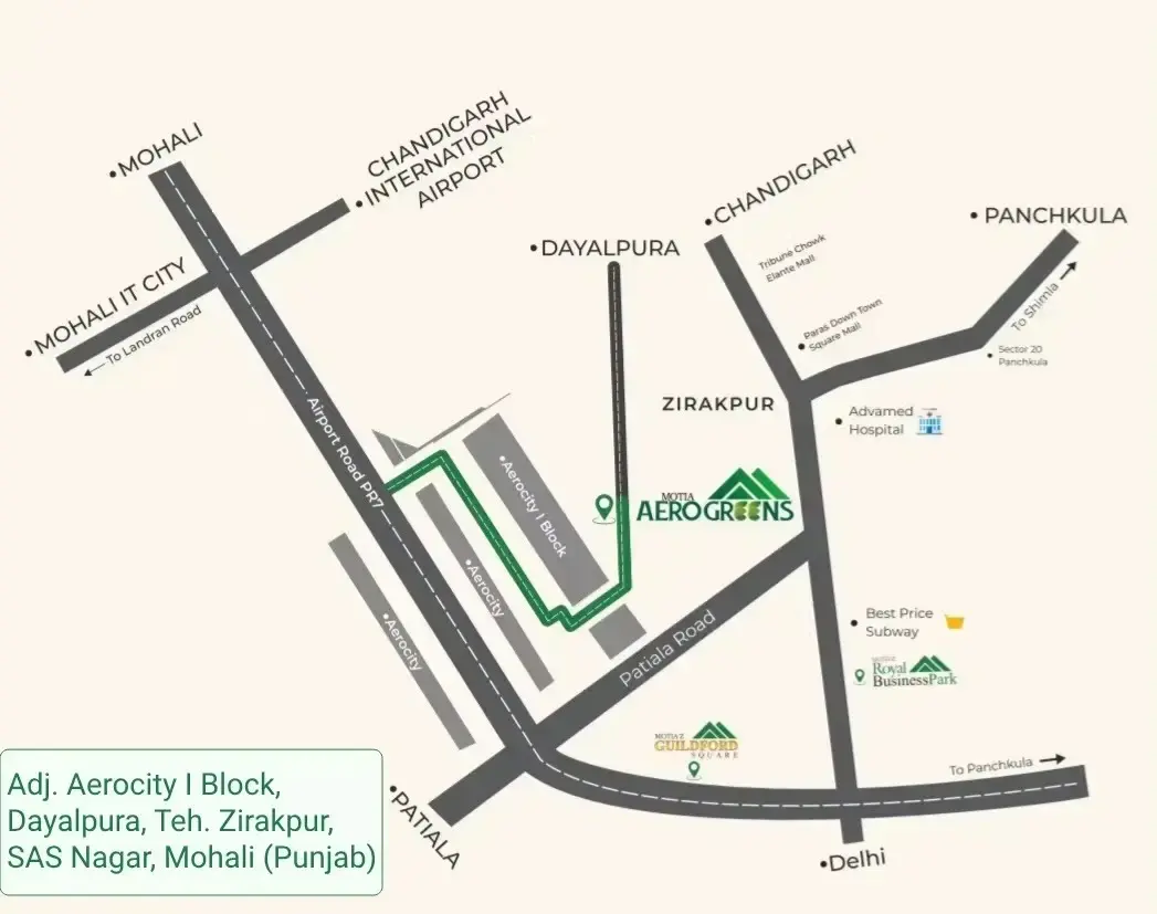 Shiva Motia Aero Greens Aerocity Mohali | Best 3/4 BHK Independent Floors | RERA Approved | GMADA Approved – common area