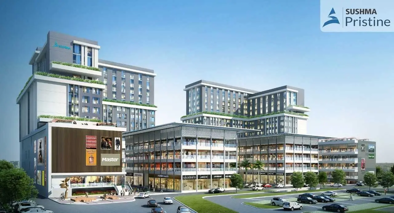 Sushma Pristine Mohali | Premium Commercial Projects in Mohali | RERA Approved High Rise Offices & Retail Spaces – elevation