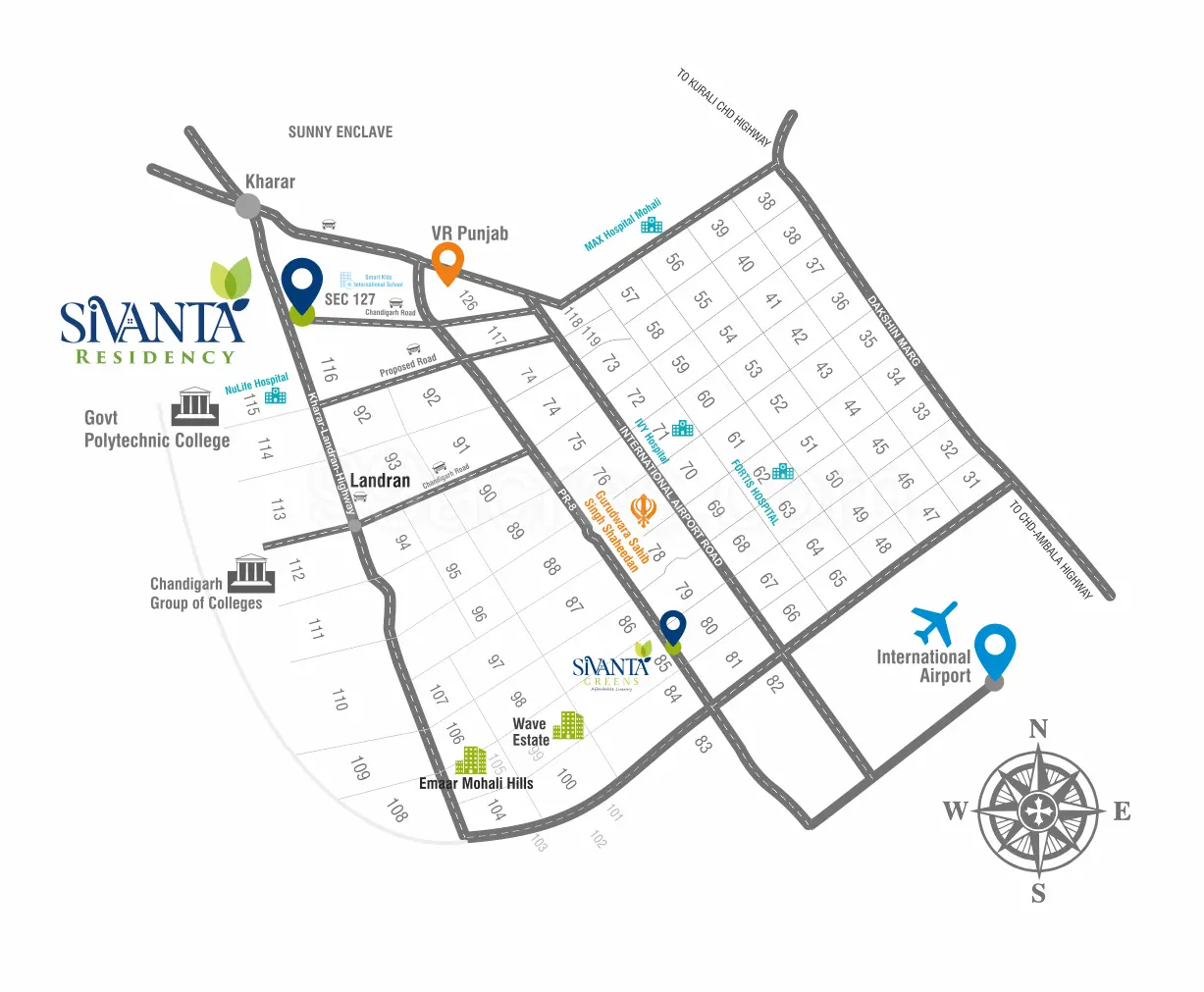 AN Sivanta Residency - Premium Low Rise Apartments in Sector 127 in Mohali – clubhouse