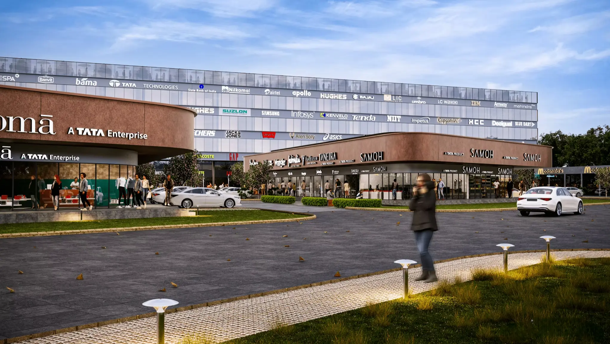 Hale Cyber Courtyard - Commercial SCO Showrooms in Kharar – elevation