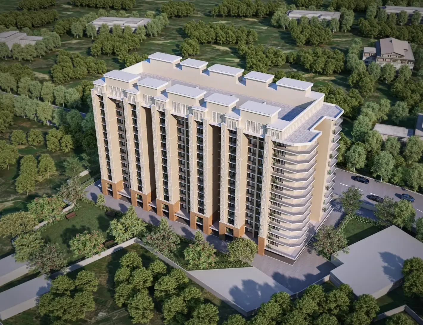 Aetro Heights - Luxury Residential Apartments 3 BHK in Kharar – elevation