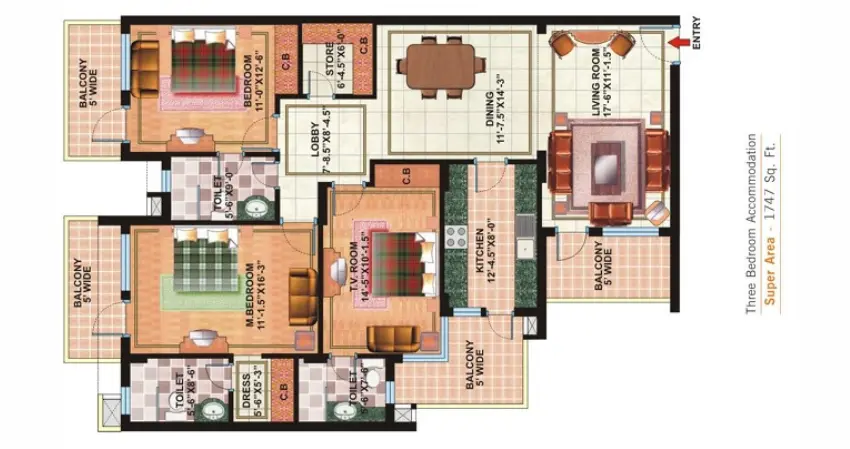 Jaipuria Sunrise Greens Zirakpur – Premium Apartments by HOMZIIO – terrace