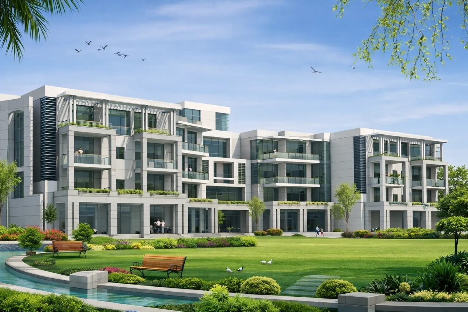 KSB Greens Gazipur Zirakpur: Best Residential Projects in Zirakpur | 3 BHK High-Rise Apartments in Zirakpur – clubhouse