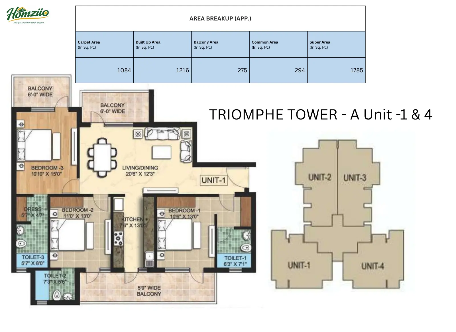 Triomphe Tower - D floor plan