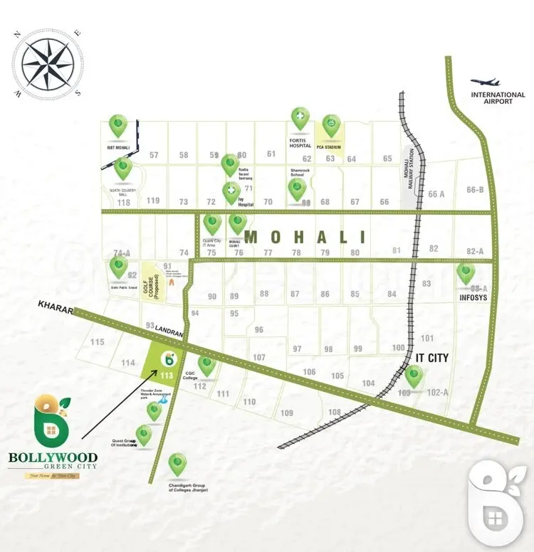 Lark Bollywood Green City Sector 113 Mohali | Eco-Friendly 3BHK & 4BHK Independent Floors in Mohali Residential Projects – landscape