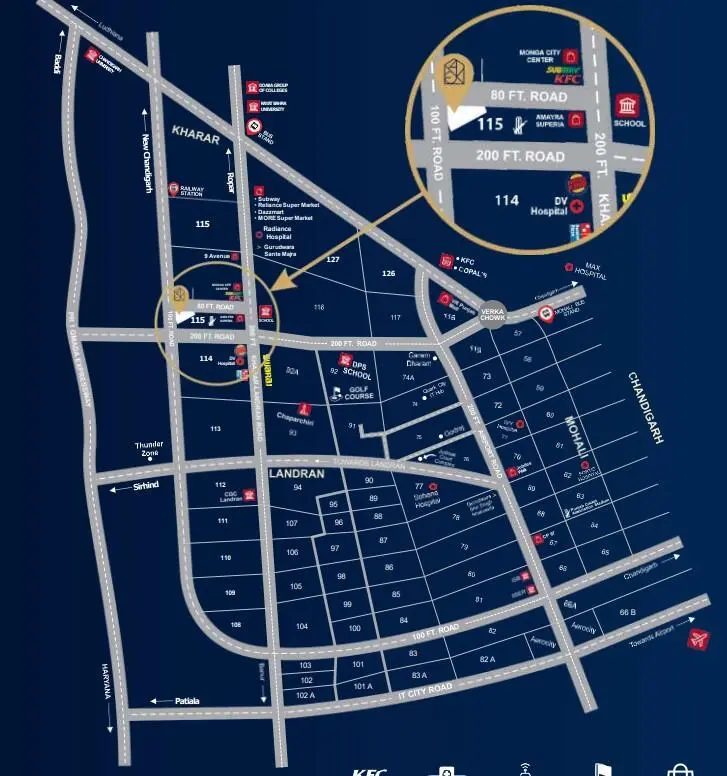 Golden Avenue - 3BHK Luxury Flats & Apartments in Kharar – common area