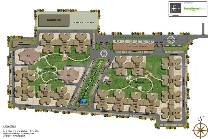Motiaz Oasis Zirakpur | Affordable 3 & 4 BHK Apartments in Bhabat Residential Projects – landscape