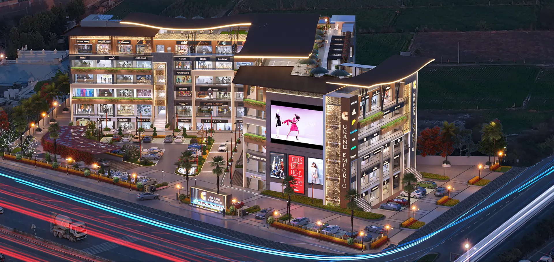 Motiaz Grand Emporio Zirakpur | Luxury Commercial Retail & SCO Spaces on Airport Road