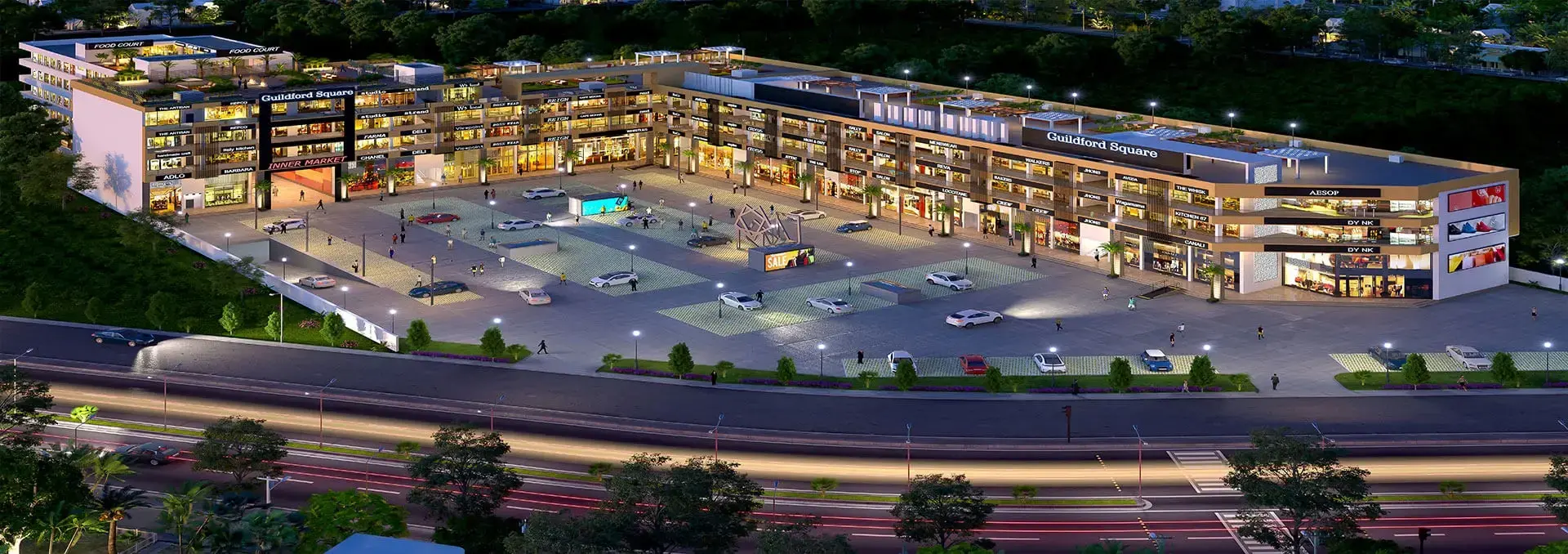 Motiaz Guildford Square Zirakpur | Premium Commercial Showrooms & Offices on PR7 Airport Road