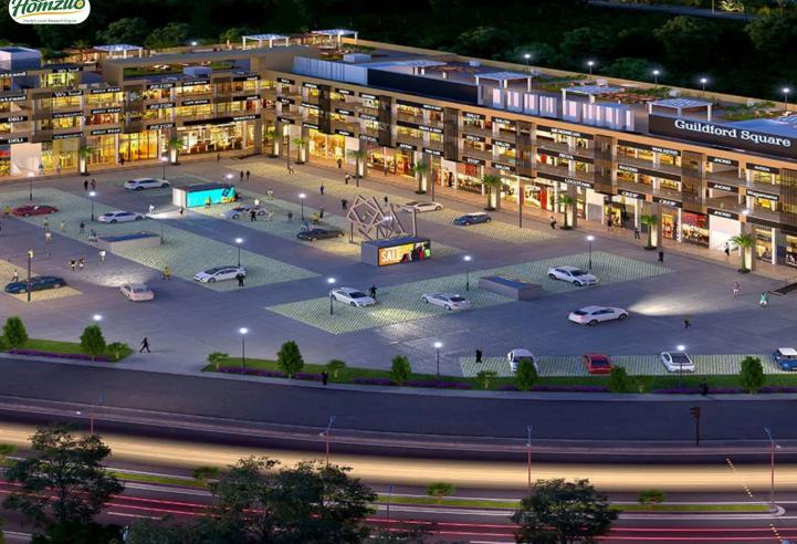 Motiaz Guildford Square Zirakpur | Premium Commercial Showrooms &amp; Offices on PR7 Airport Road – elevation