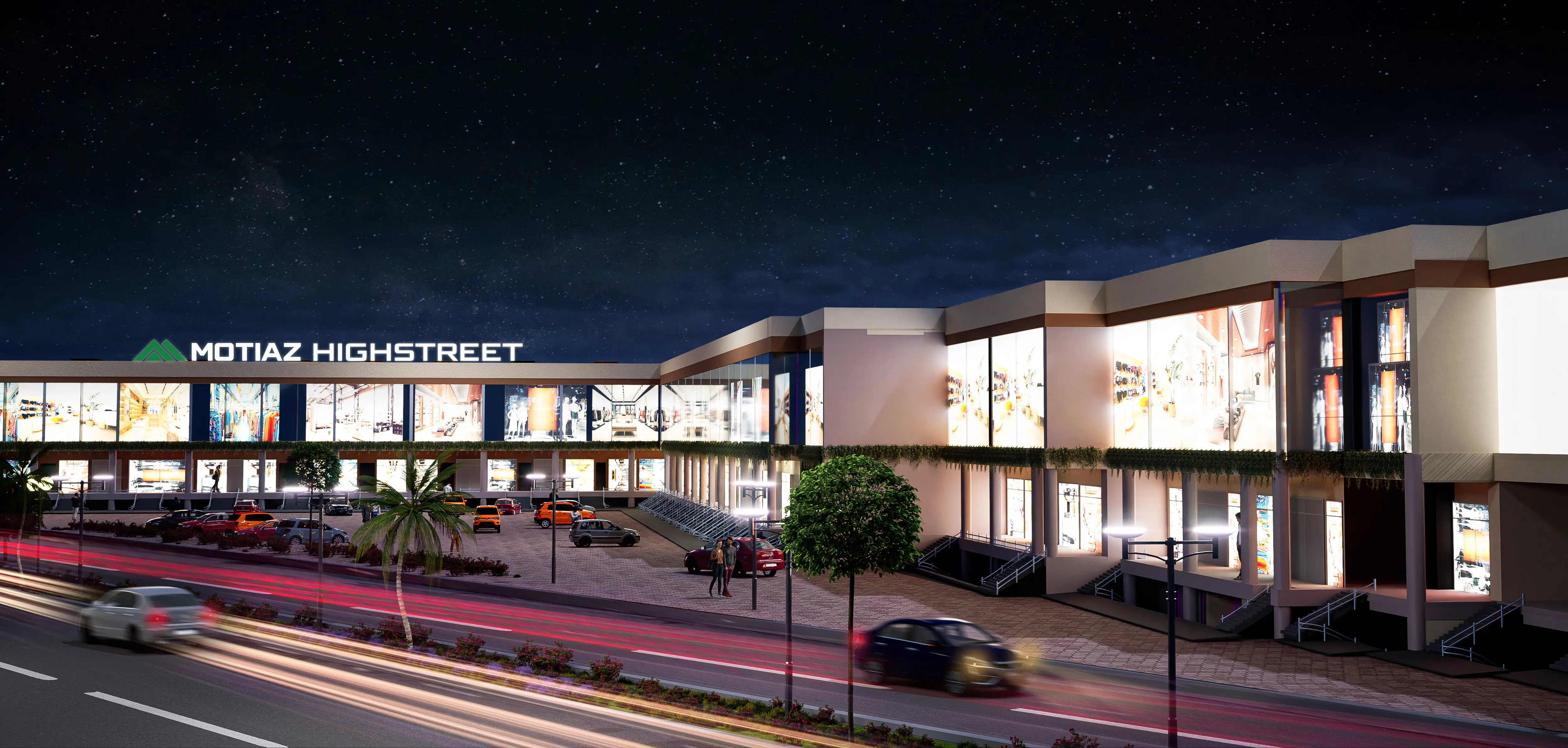 Motiaz High Street Zirakpur | Premium Commercial Spaces on PR-7 Airport Road | Real Estate in Zirakpur Best Projects – elevation