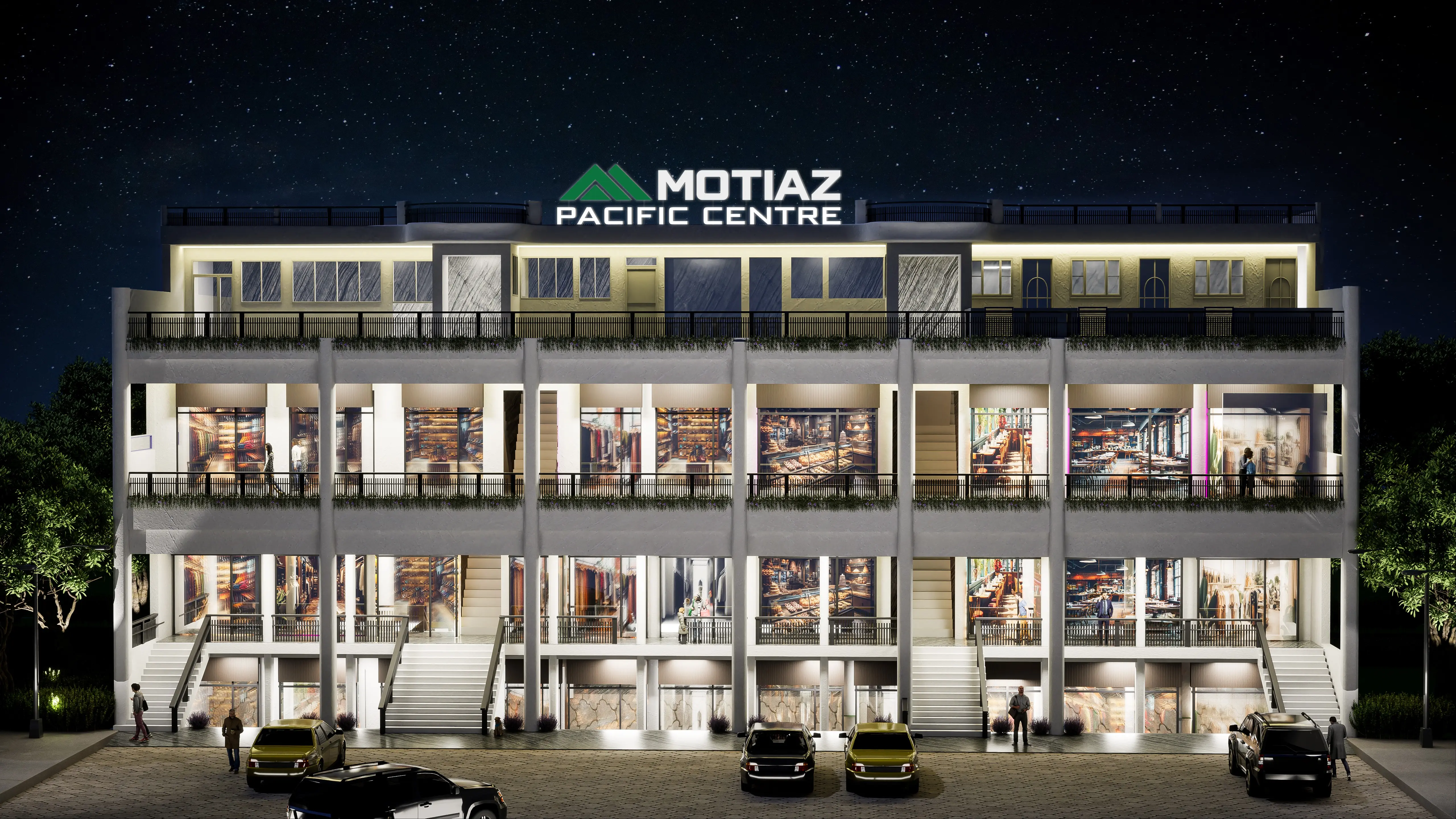 Motiaz Pacific Center Gazipur: Premium Commercial Spaces in Zirakpur | Real Estate Projects in Zirakpur – elevation