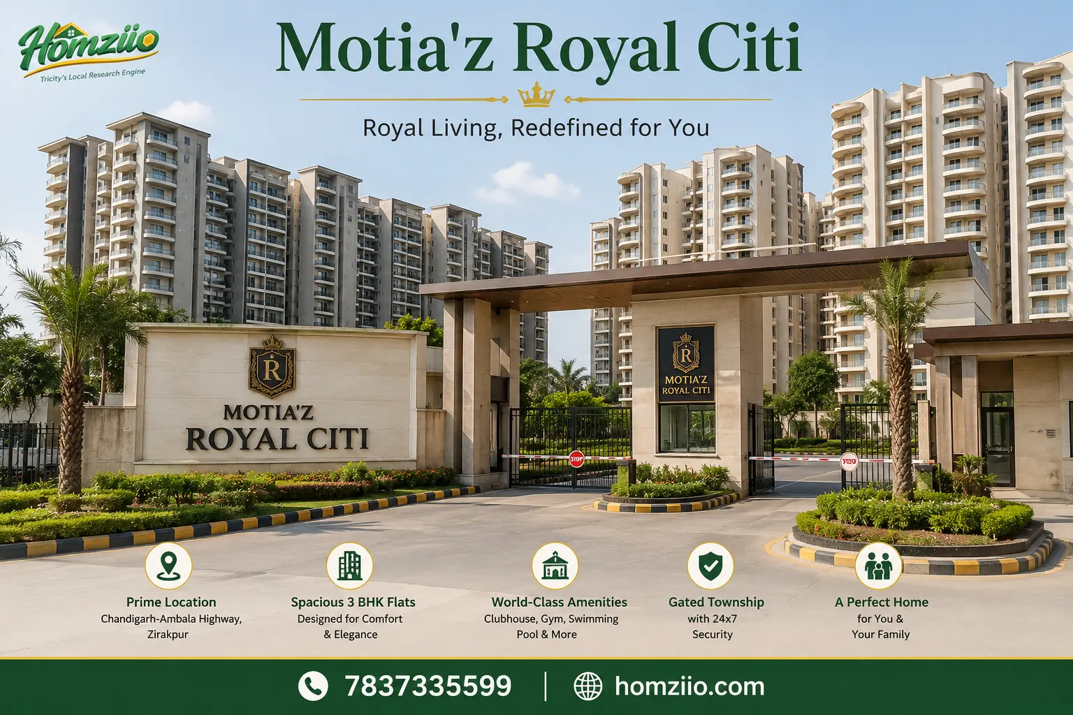 Motia'z Royal Citi Zirakpur: Where Luxury Meets Lush Greenery in 2026
