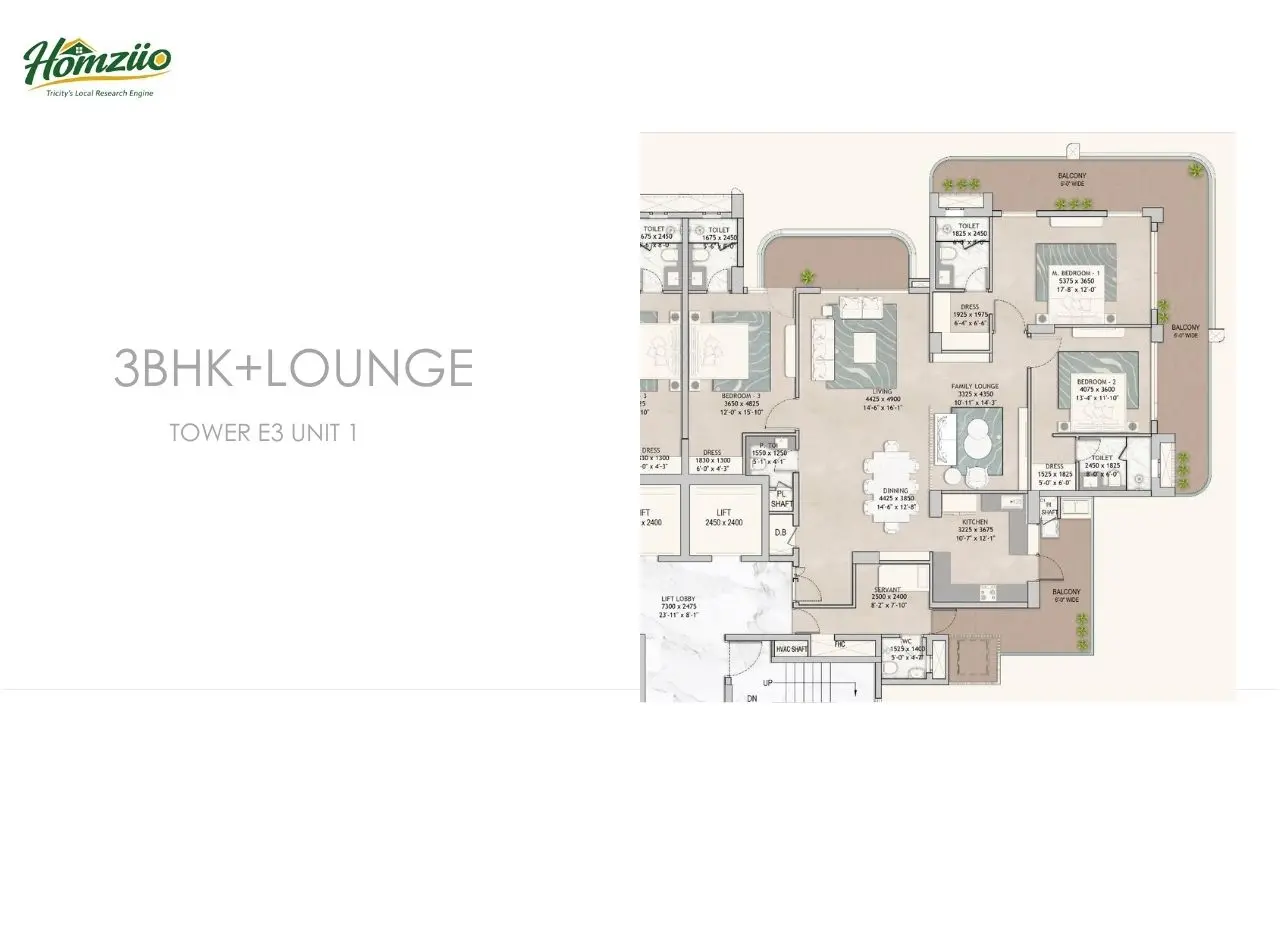 tower-e3 unit-1-n floor plan