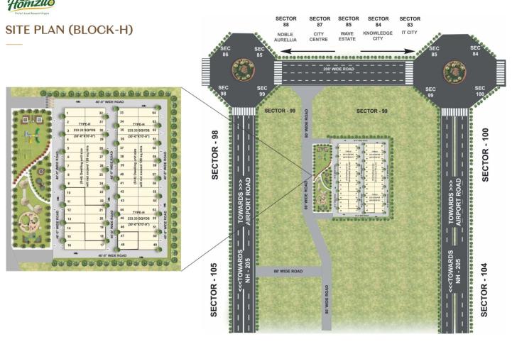 Noble Willasa Sector 99 Mohali | Luxury 3BHK Floors – common area