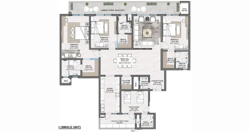 Opus One New Chandigarh Mohali: Luxury 3/4/5 BHK High-Rise Apartments in Mohali | Best Residential Projects in Mohali – gallery image 21