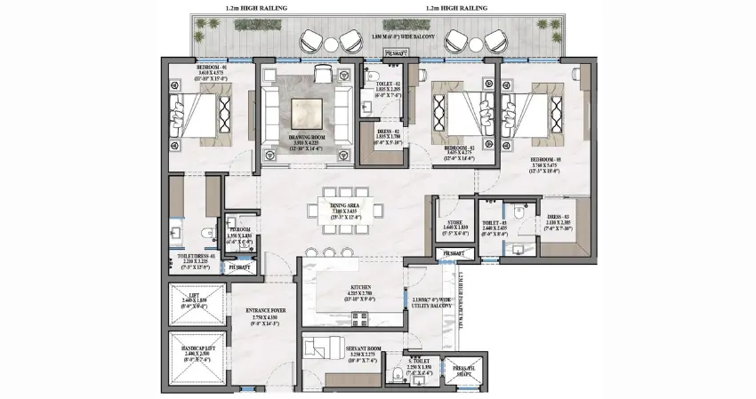 Opus One New Chandigarh Mohali: Luxury 3/4/5 BHK High-Rise Apartments in Mohali | Best Residential Projects in Mohali – gallery image 28