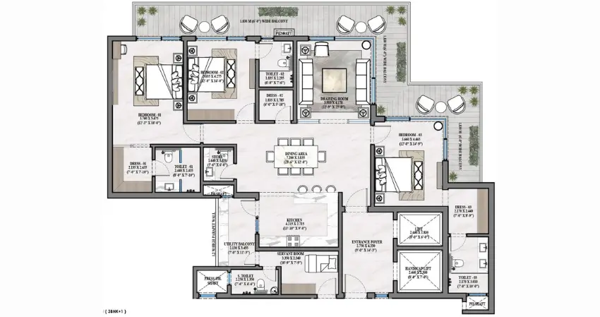 Opus One New Chandigarh Mohali: Luxury 3/4/5 BHK High-Rise Apartments in Mohali | Best Residential Projects in Mohali – gallery image 25
