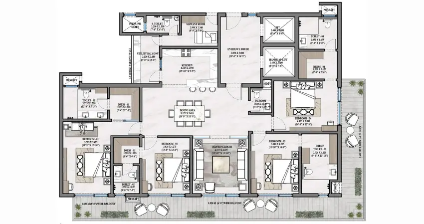 Opus One New Chandigarh Mohali: Luxury 3/4/5 BHK High-Rise Apartments in Mohali | Best Residential Projects in Mohali – gallery image 23
