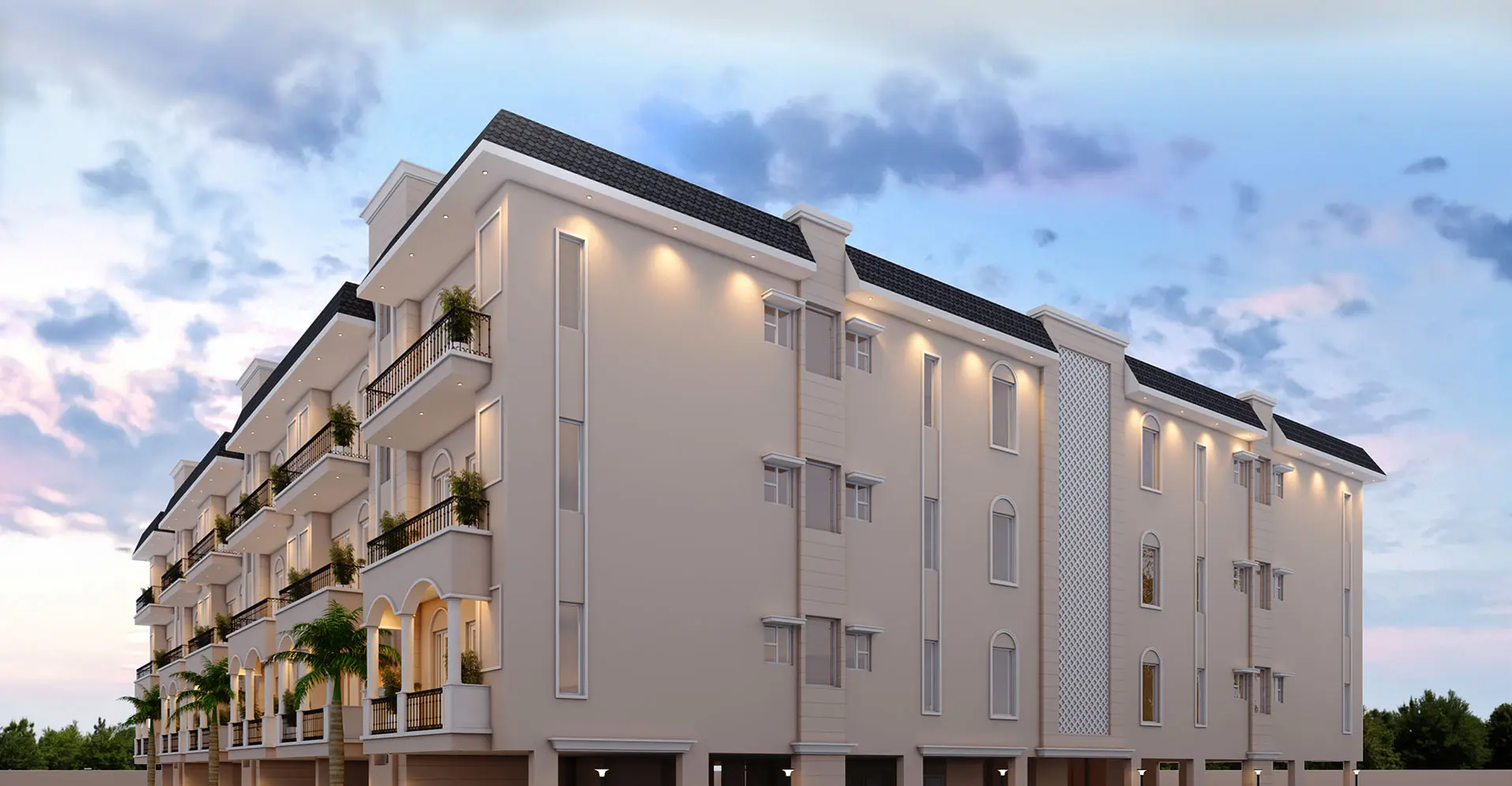 Prem Apartments Pir Machalla Zirakpur: 3 BHK High-Rise Apartments for Sale in Zirakpur Residential Projects – elevation