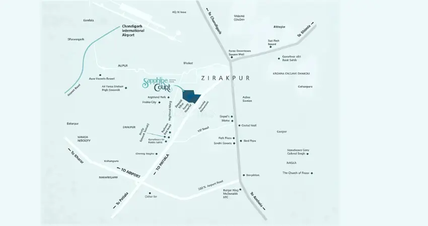 Prem Bansal Sapphire Court Zirakpur: Luxury 3 BHK Residential Apartments in Zirakpur – clubhouse